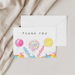 Carte De Remerciements Candy Sweet Shop Anniversaire ou Baby shower<br><div class="desc">Baby shower de bonbons ou carte de remerciements d'anniversaire avec beaucoup de bonbons. Idéal pour une douche à thème de la confiserie.</div>