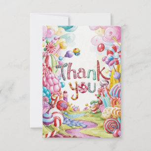 Carte De Remerciements Candy Wonderland Candyland
