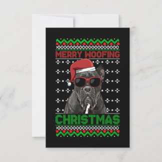 Carte De Remerciements Cane Corso Chien drôle Merry Woofing Noël