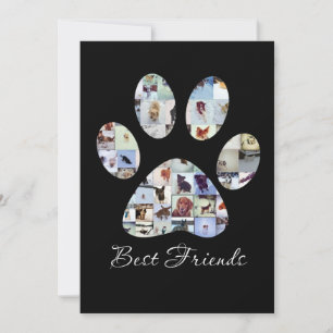 Carte De Remerciements Canvas photo Empreinte de patte de chien, Canvas d