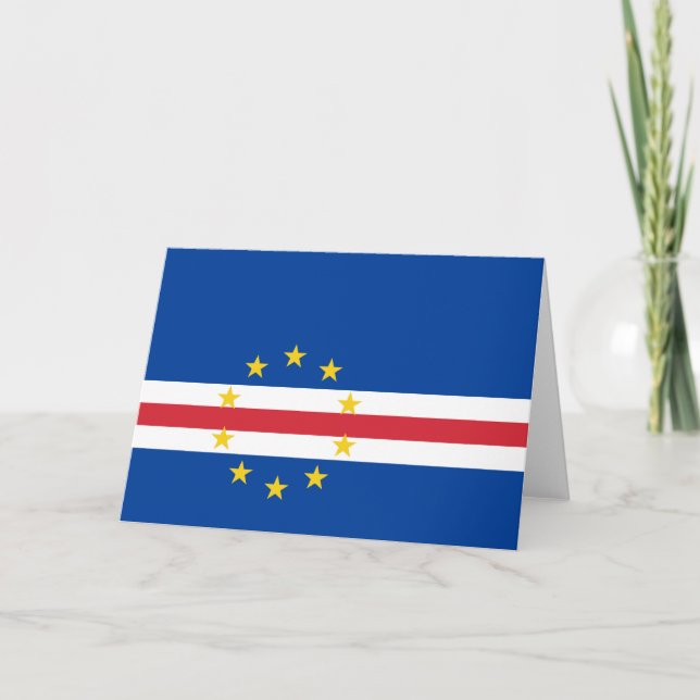 Carte De Remerciements Cap Verde flag (Devant)