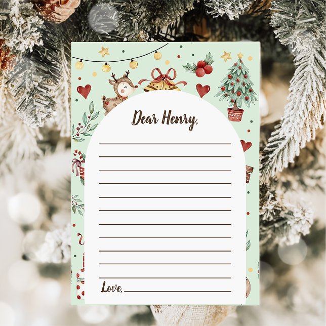 Carte De Remerciements Capsule de rennes de Noël Note Message Card (Créateur téléchargé)