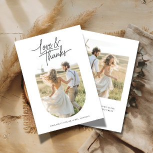 Carte De Remerciements Capsule photo de couple pour la douche de noces Lo