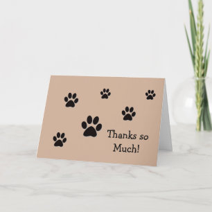Carte De Remerciements Card-ThankYou -PetPaws
