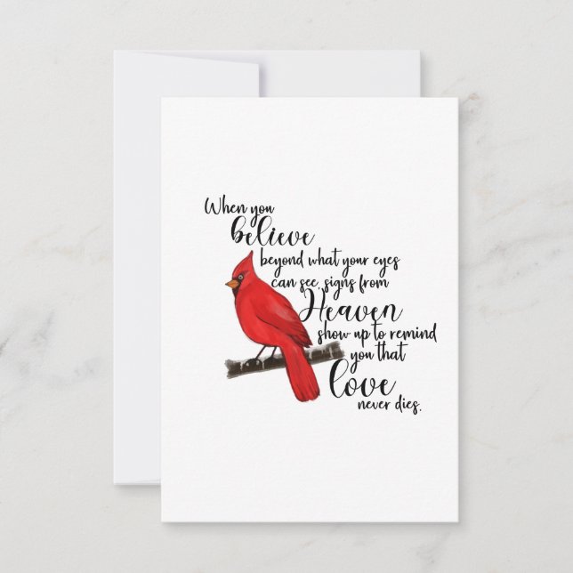 Carte De Remerciements Cardinal Card (Devant)