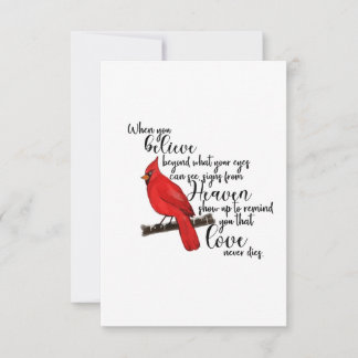 Carte De Remerciements Cardinal Card