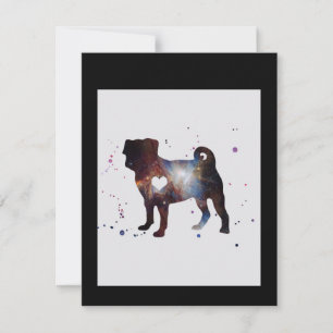 Carte De Remerciements Carlin Nebula Carlin Amoureux des chiens Nebula Lo