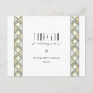 Carte de remerciements carrelé moderne de motif