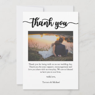 Carte de remerciements, Carte de remerciements de 