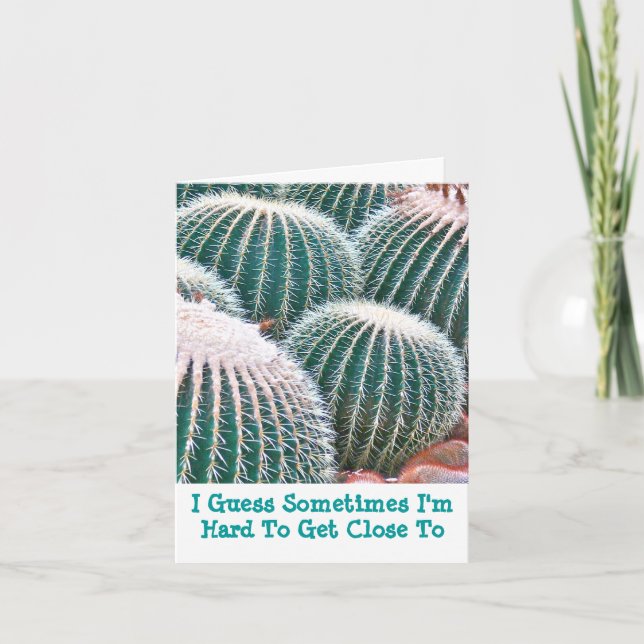 Carte De Remerciements Carte, "Difficile De S'Approcher" (Devant)