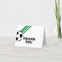 Carton d'anniversaire Soccer Green Stripes Let's K
