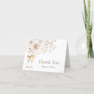Carte De Remerciements Carton de Remerciement Mariage Perles Plié