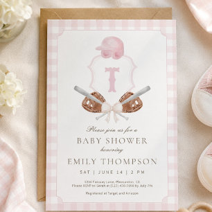 Carte De Remerciements Carton d'invitation à la baby shower avec blason d