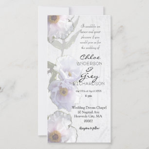 Carte De Remerciements Carton d'invitation de cérémonie de mariage avec p