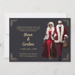 Carte De Remerciements Carton d'invitation de vacances Fashionista
