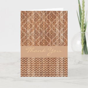 Carte De Remerciements Carved Wood Thank You Card
