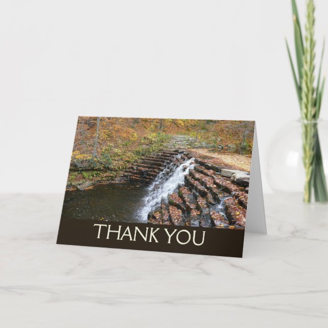 Carte De Remerciements Cascade à Laurel Hill State Park II (Devant)