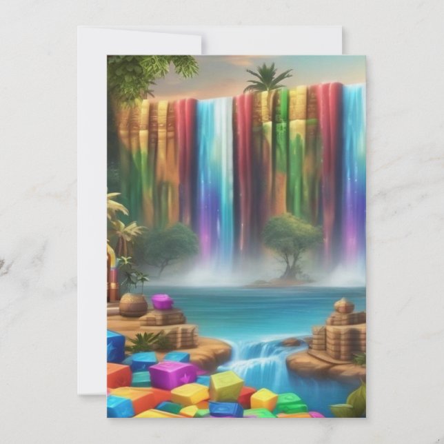 Carte De Remerciements cascade Extraordinaire (Devant)