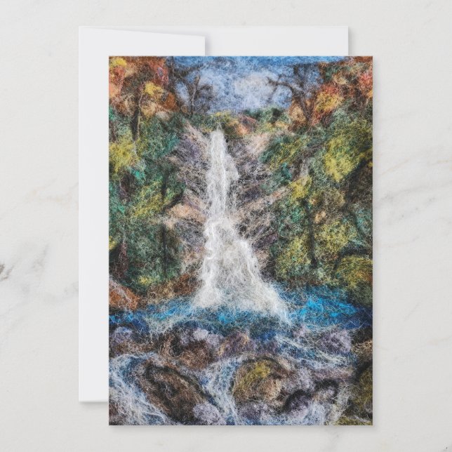 Carte De Remerciements Cascades Aiguille de laine Felting Art Imprimer Me (Devant)