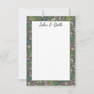 Carte De Remerciements Cascades blanches victoriennes Jardin de papillons