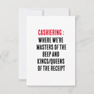 Carte De Remerciements Cashiering Où nous sommes maîtres du bip et du ki