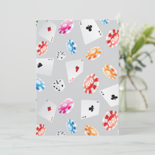 Carte De Remerciements Casino, Motif accessoires de jeux 8