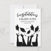 Casquette de script moderne Jeu blanc Graduation