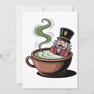 Carte De Remerciements Casse-Noisette Drôle Dans une Baignoire au Matcha 