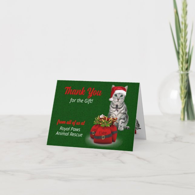 Carte De Remerciements Cat and mouse Holiday Thank You (Devant)