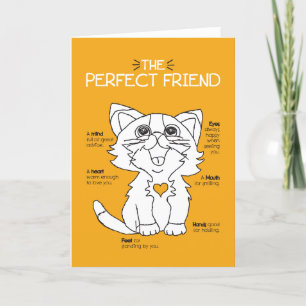 Carte De Remerciements Cat Friends Art Kitten Meilleurs amis Forever Art
