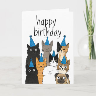 Carte De Remerciements Cat Lover Cards - Cat Party Birthday Card
