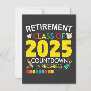 Carte De Remerciements Catégorie de retraite du compte à rebours 2025 en 