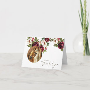 Carte De Remerciements Catholic Roses Mariage Mary & Joseph