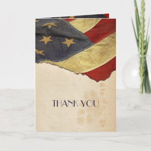 Carte De Remerciements Cathy personnalisée - Drapeau vintage patriotique