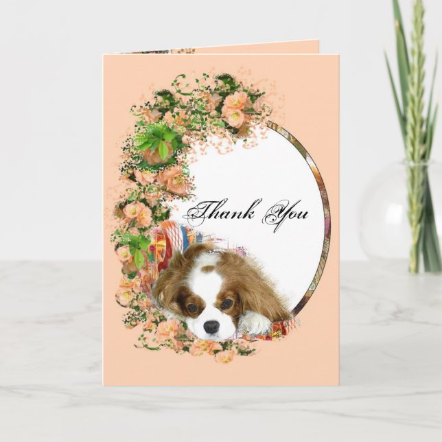 Carte De Remerciements Cavalier King Charles Spaniel (Devant)