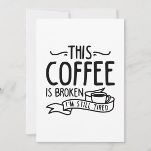 Carte De Remerciements Ce café est cassé
