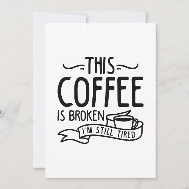 Carte De Remerciements Ce café est cassé (Devant)