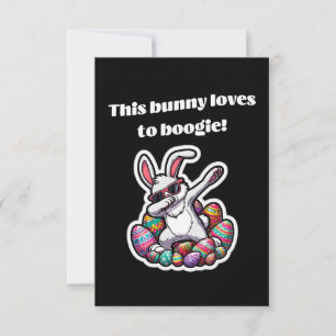 Carte De Remerciements Ce lapin adore faire du bogie !
