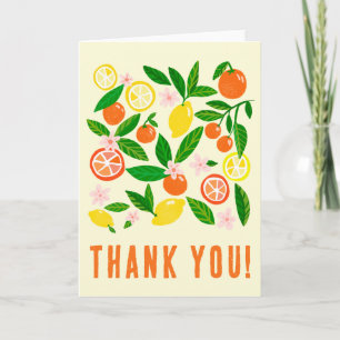 Carte De Remerciements Célébration de Citron Personnalisé Coloré Audacieu