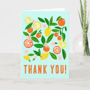 Carte De Remerciements Célébration de Citrus Couleurs Personnalisées Auda