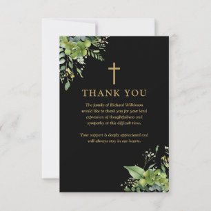 Carte De Remerciements Célébration De La Vie Des Fêtes De La Vie
