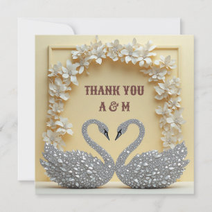 Carte De Remerciements Célébration de style Crystal Romance