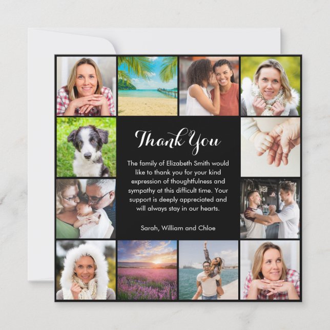 Carte De Remerciements Celebration of Life Memorial 12 Photo (Devant)