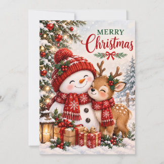 Carte De Remerciements Célébrations de Noël et vœux de fin d'année