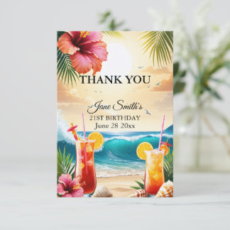 Carte De Remerciements Célébrer la gratitude | Anniversaire 21 ans