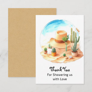 Carte De Remerciements Célébrez le petit garçon : Baby shower de l'Ouest