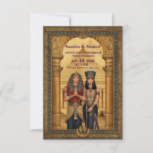 Carte De Remerciements Célébrez votre amour avec un mariage de Pharaon ég