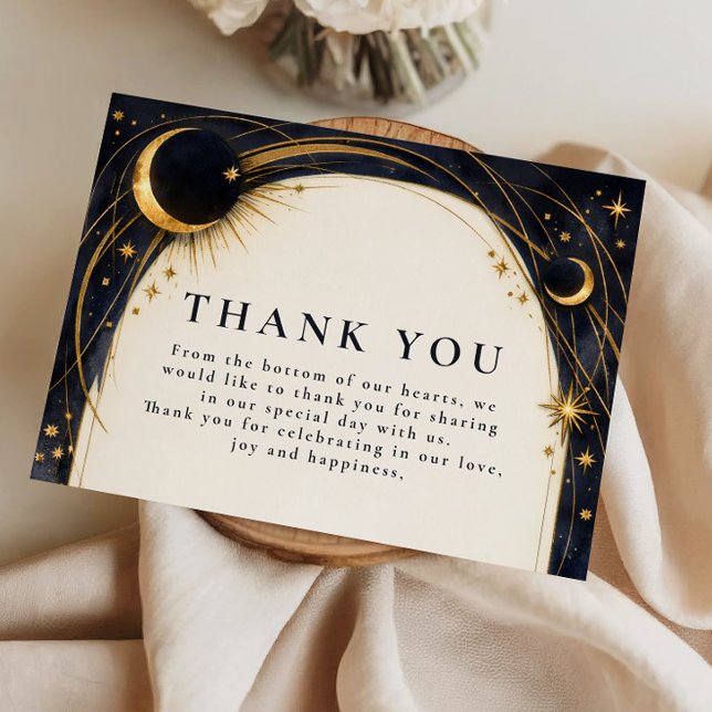 Carte De Remerciements Celestial Night Garden Wedding (Créateur téléchargé)