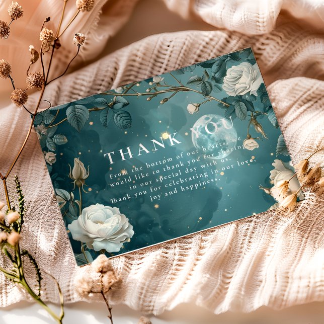 Carte De Remerciements Celestial Night Garden Wedding (Créateur téléchargé)