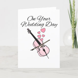 Carte De Remerciements Cello Mariage Card Cellist String Musicien